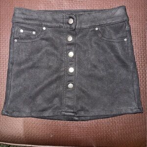 Black Button-Up Girls Skirt